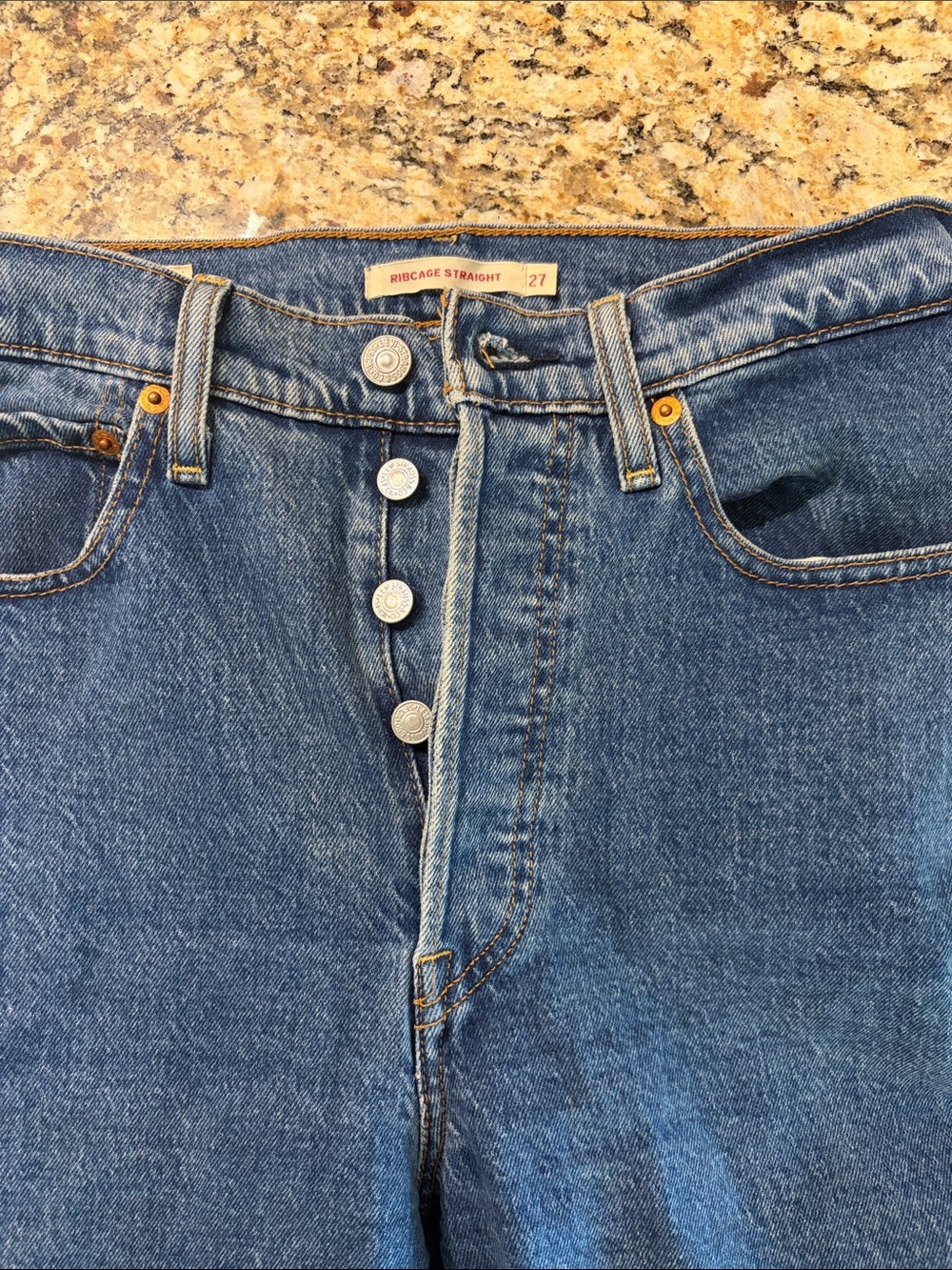 Levi’s Ribcage Straight Jeans Size 27 - Picture 7 of 9